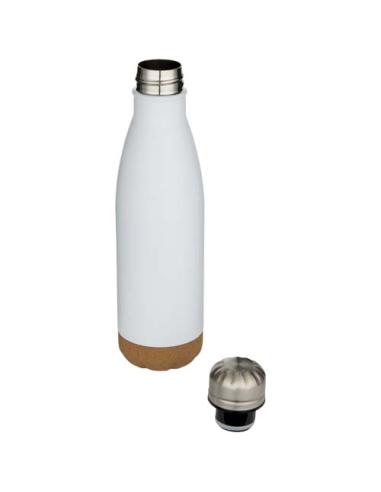 Botella de 500 ml de acero inoxidable con aislamiento y doble pared con detalles de corcho N10298001
