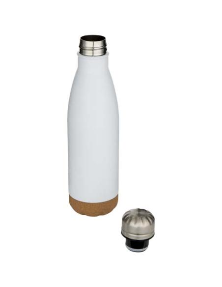 Botella de 500 ml de acero inoxidable con aislamiento y doble pared con detalles de corcho N10298001