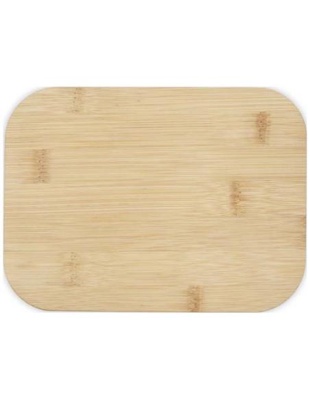 Fiambrera de 1000 ml en vidrio con tapa de bambú N23672311