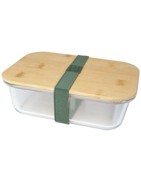 Fiambrera de 1000 ml en vidrio con tapa de bambú N26672311