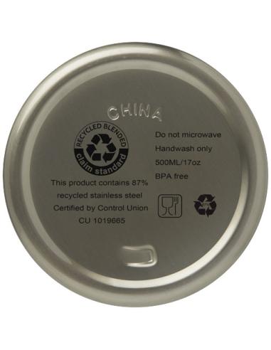 Bidón con aislamiento al vacío de 500 ml de cobre de acero inoxidable reciclado con certificación RCS N28637001