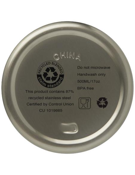Bidón con aislamiento al vacío de 500 ml de cobre de acero inoxidable reciclado con certificación RCS N28637001