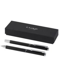 Set de regalo de bolígrafo y rollerball de aluminio reciclado (tinta negra) N18838701