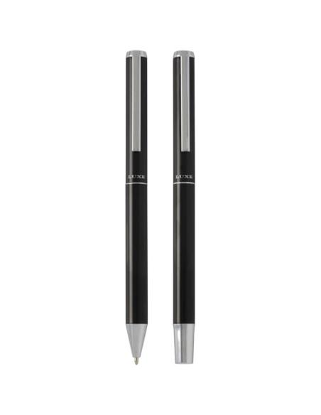 Set de regalo de bolígrafo y rollerball de aluminio reciclado (tinta negra) N09838701