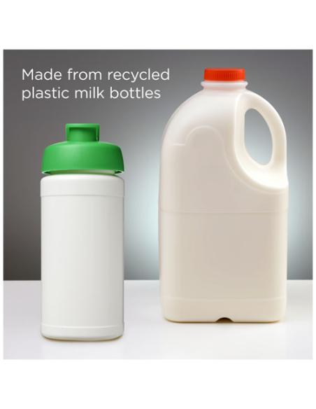 Bidón deportivo con tapa Flip de material reciclado de 500 ml N39164012
