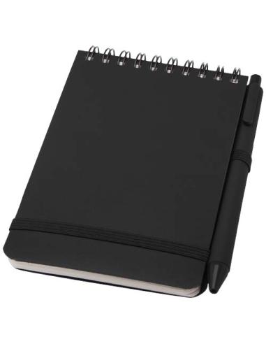 Libreta de tapa dura A6 de plástico procedente del océano con bolígrafo (tinta negra) N09209701