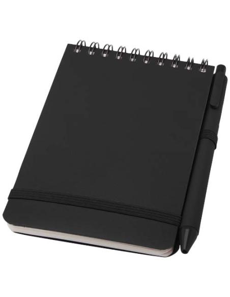 Libreta de tapa dura A6 de plástico procedente del océano con bolígrafo (tinta negra) N09209701