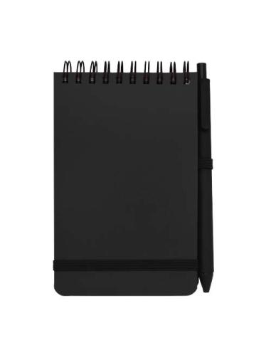 Libreta de tapa dura A6 de plástico procedente del océano con bolígrafo (tinta negra) N09209701
