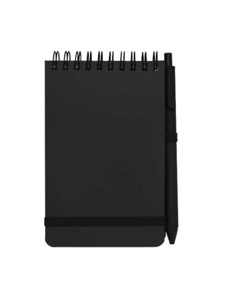 Libreta de tapa dura A6 de plástico procedente del océano con bolígrafo (tinta negra) N09209701