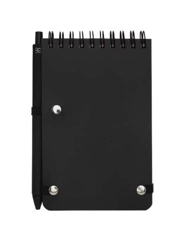 Libreta de tapa dura A6 de plástico procedente del océano con bolígrafo (tinta negra) N09209701