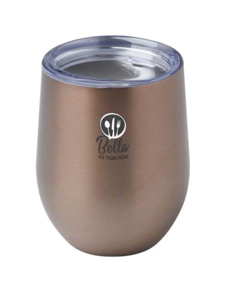 Taza con aislamiento de cobre de 350 ml de acero inóxidable reciclado con certificado RCS N17997001