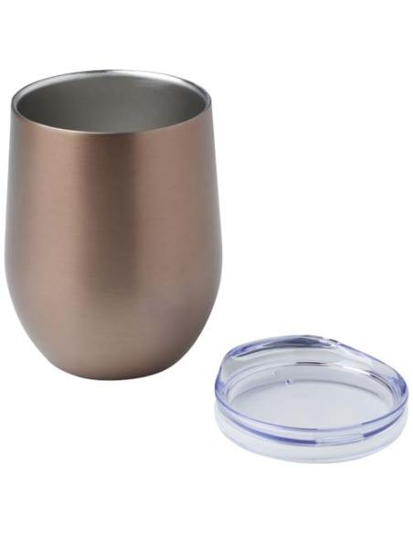 Taza con aislamiento de cobre de 350 ml de acero inóxidable reciclado con certificado RCS N17997001