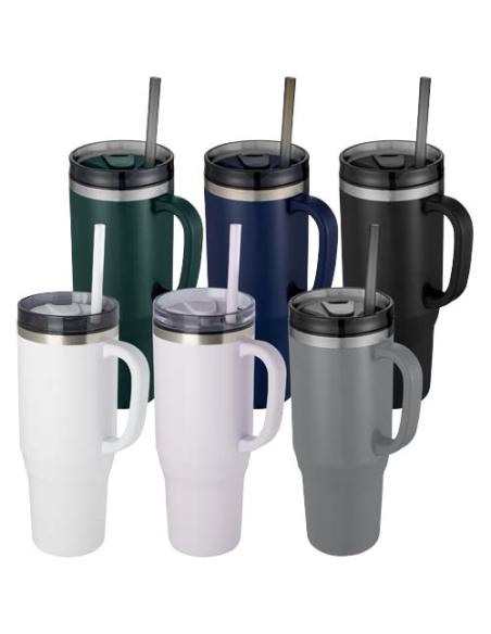 Vaso térmico con pajita de 1200 ml con certificado RCS N28108001