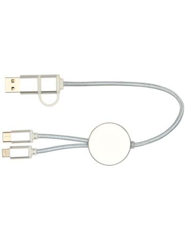 Cable 5 en 1 de aluminio y plástico reciclado de 30 cm para sincronización de datos y carga rápida de 27 W N18424421