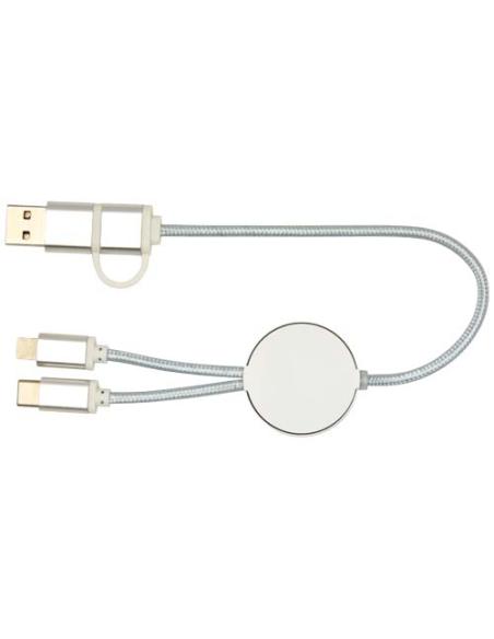 Cable 5 en 1 de aluminio y plástico reciclado de 30 cm para sincronización de datos y carga rápida de 27 W N18424421