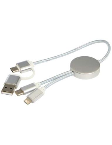 Cable 5 en 1 de aluminio y plástico reciclado de 30 cm para sincronización de datos y carga rápida de 27 W N18424421