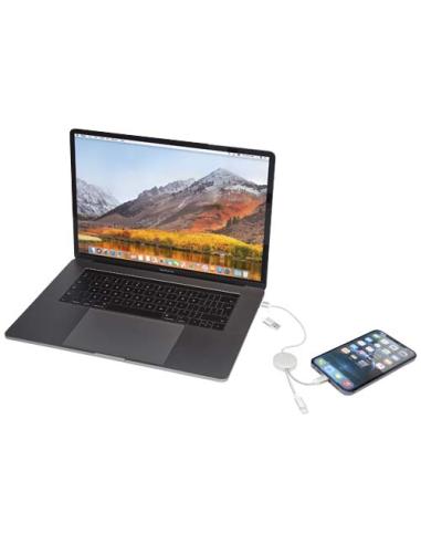 Cable 5 en 1 de aluminio y plástico reciclado de 30 cm para sincronización de datos y carga rápida de 27 W N18424421