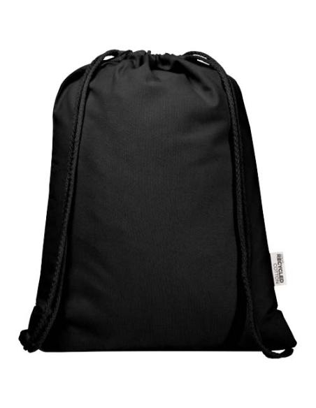 Bolsa de 5 L con cordón de algodón reciclado de 140 g/m² con certificado GRS N09167021