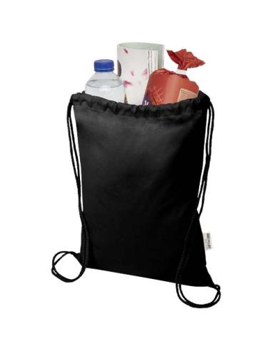 Bolsa de 5 L con cordón de algodón reciclado de 140 g/m² con certificado GRS N09167021