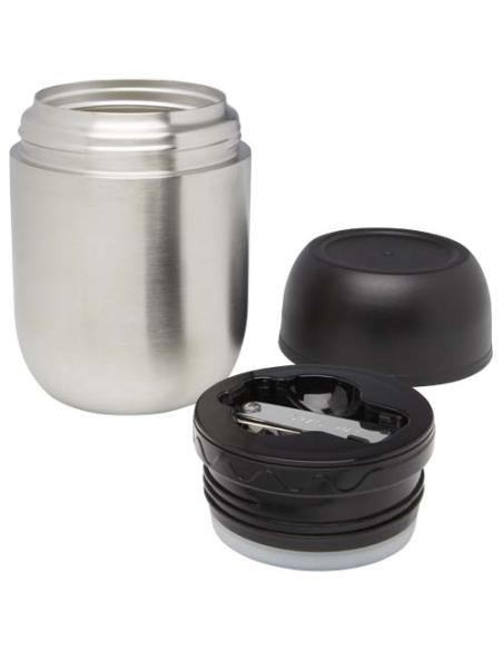 Fiambrera de 480 ml de acero inoxidable reciclado de doble pared con cuchara plegable N18124311