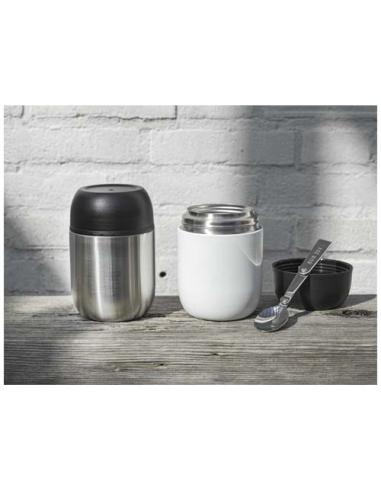 Fiambrera de 480 ml de acero inoxidable reciclado de doble pared con cuchara plegable N18124311