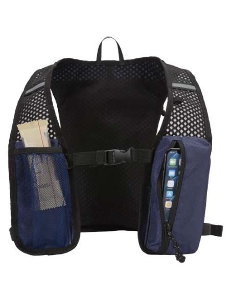 Chaleco de running de material reciclado con certificado GRS y mochila de hidratación de 5 L N55890031