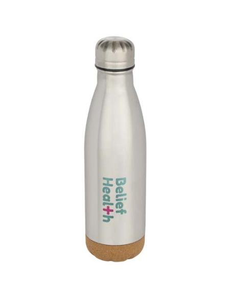 Botella de 500 ml de acero inoxidable con aislamiento y doble pared con detalles de corcho N18298001