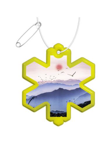 Colgante de PVC reflectante en forma de copo de nieve H-10 N31890RP1