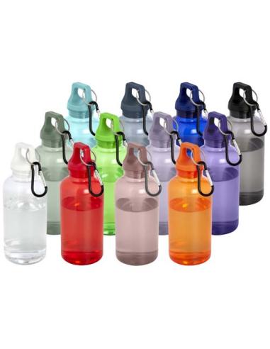 Bidón de 400 ml de plástico reciclado con mosquetón y certificación RCS N26877001