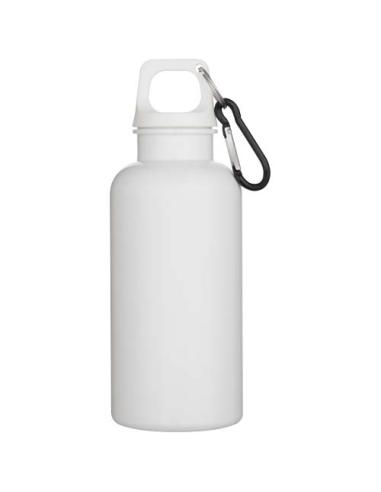 Botella de 400 ml de color liso de plástico reciclado con certificado RCS y mosquetón N10368001