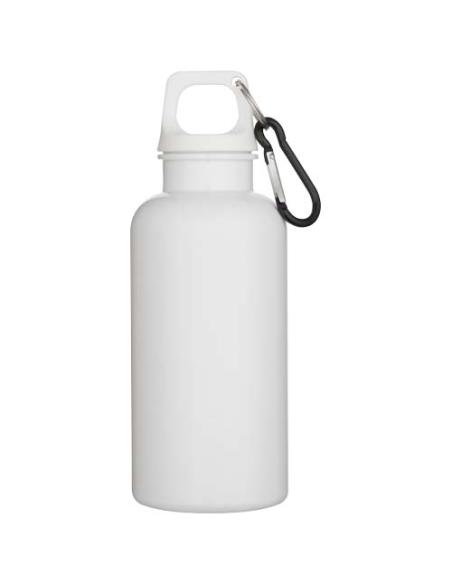 Botella de 400 ml de color liso de plástico reciclado con certificado RCS y mosquetón N10368001