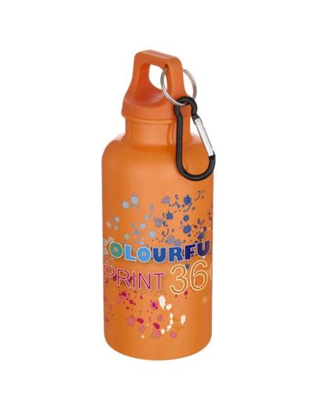 Botella de 400 ml de color liso de plástico reciclado con certificado RCS y mosquetón N13368001