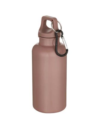 Botella de 400 ml de color liso de plástico reciclado con certificado RCS y mosquetón N04368001