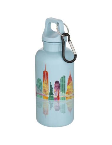 Botella de 400 ml de color liso de plástico reciclado con certificado RCS y mosquetón N25368001