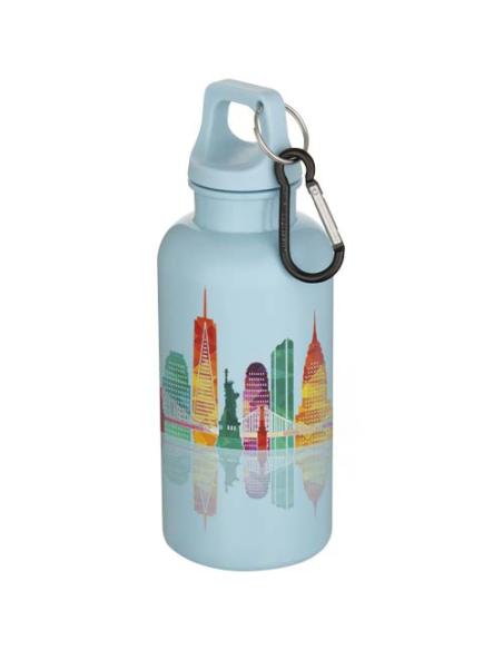 Botella de 400 ml de color liso de plástico reciclado con certificado RCS y mosquetón N25368001