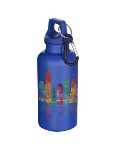 Botella de 400 ml de color liso de plástico reciclado con certificado RCS y mosquetón N35368001