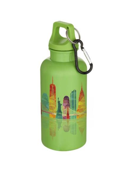 Botella de 400 ml de color liso de plástico reciclado con certificado RCS y mosquetón N36368001