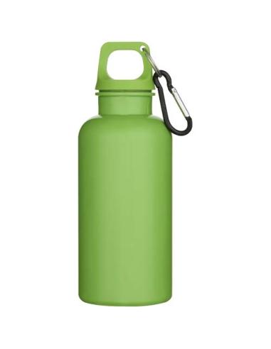 Botella de 400 ml de color liso de plástico reciclado con certificado RCS y mosquetón N36368001