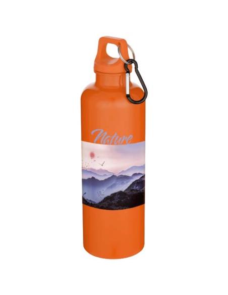 Botella de 750 ml con mosquetón en color liso de plástico reciclado con certificado RCS N13878001