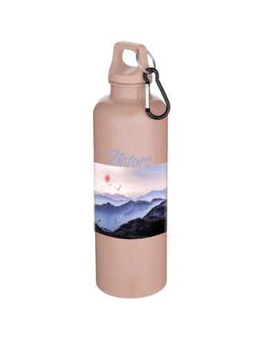 Botella de 750 ml con mosquetón en color liso de plástico reciclado con certificado RCS N04878001