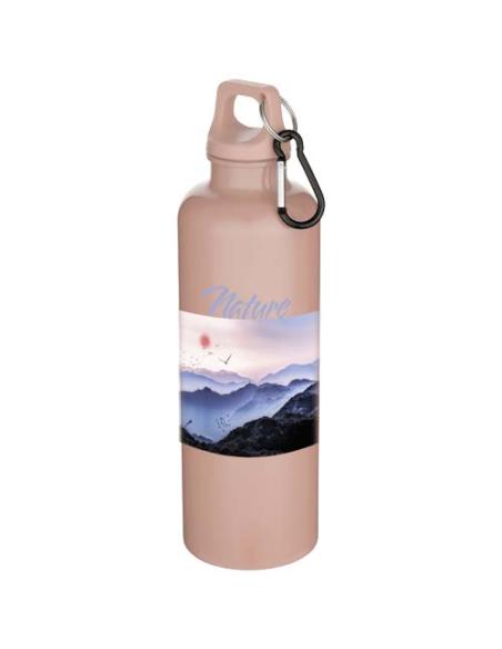 Botella de 750 ml con mosquetón en color liso de plástico reciclado con certificado RCS N04878001