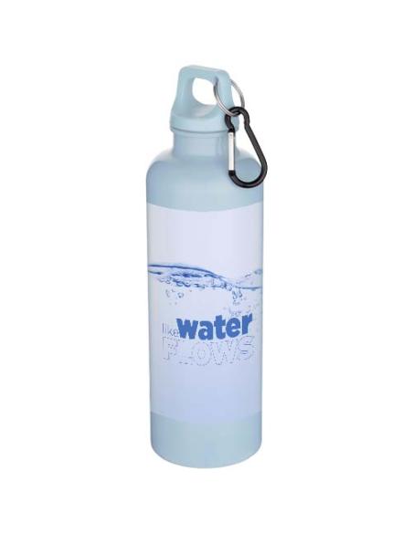 Botella de 750 ml con mosquetón en color liso de plástico reciclado con certificado RCS N25878001