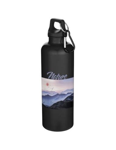 Botella de 750 ml con mosquetón en color liso de plástico reciclado con certificado RCS N09878001