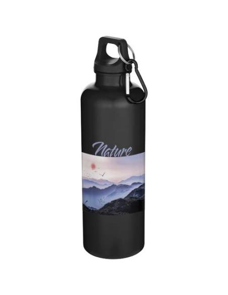 Botella de 750 ml con mosquetón en color liso de plástico reciclado con certificado RCS N09878001