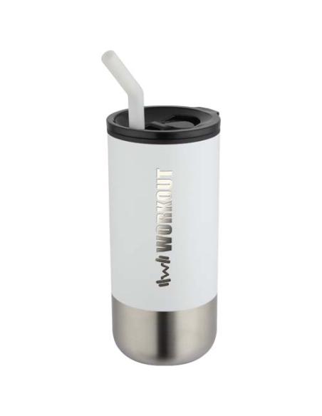 Vaso con aislamiento de 480 ml con certificado RCS y pajita N10819001