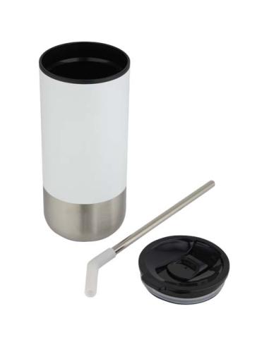 Vaso con aislamiento de 480 ml con certificado RCS y pajita N10819001