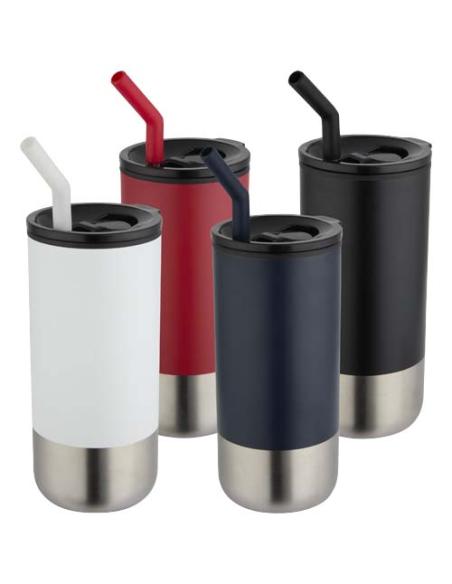 Vaso con aislamiento de 480 ml con certificado RCS y pajita N10819001