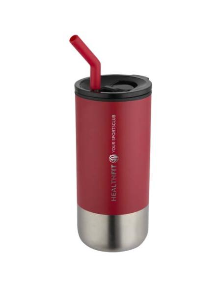 Vaso con aislamiento de 480 ml con certificado RCS y pajita N12819001