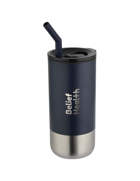 Vaso con aislamiento de 480 ml con certificado RCS y pajita N55819001