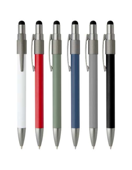 Bolígrafo de material reciclado RCS con stylus y fidget spinner (tinta negra) N26744601